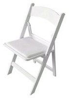 Plastic White with Padded Seat